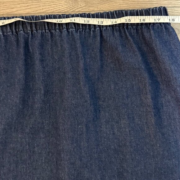 Cervelle Denim Maxi Dress 2 Piece Set Sz L Blue Jean VTG Embroidered Lagenlook - Picture 10 of 16